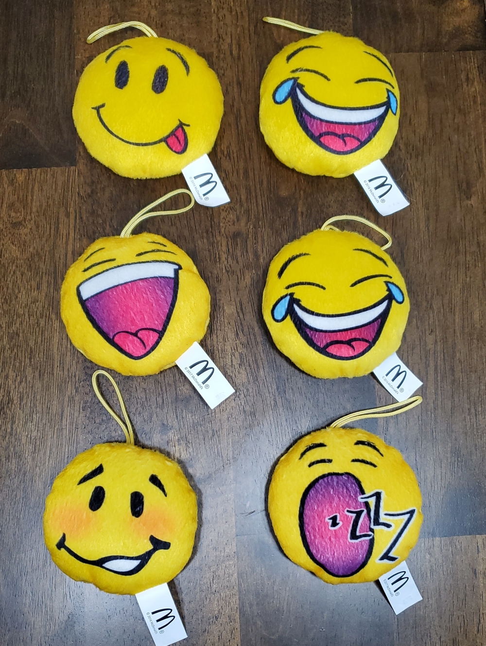 McDonald's Emoji Plush Happy Meal Toys Plush Backpack Hanger